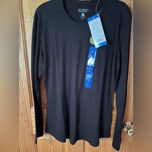 Segments long sleeve wool tee black